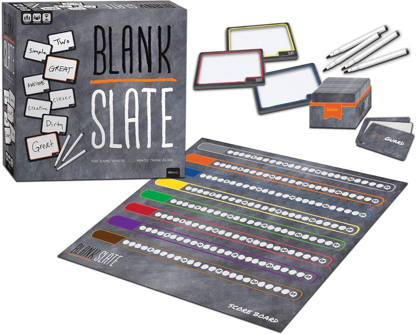 BLANK SLATE, The Game Where Great Minds Think Alike, Fun Family-Friendly Board Game, Word Association Party Game, Easy to Learn, Fun to Play Family Game Night, 3-8 Players, Ages 8+